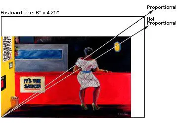 postcard proportional and not proportional explanation