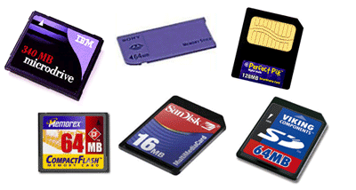 different types of digital camera media