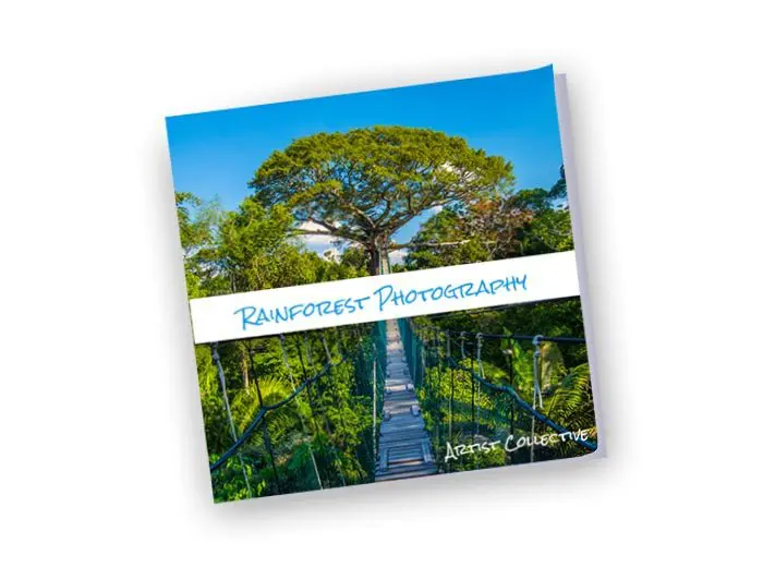 6x6 square booklet product image showing a rain forest phoography booklet