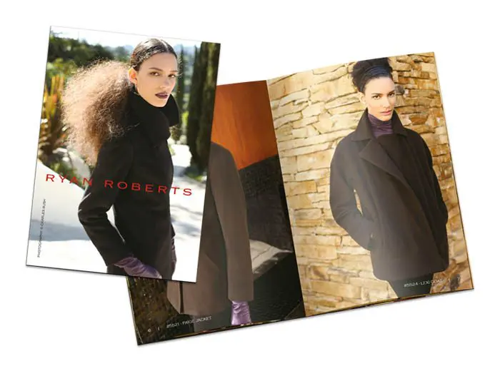 deluxe booklet product image for a winter fashion catalog