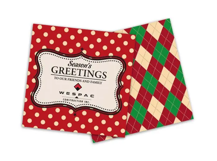 seasons greetings 6 inch square postcard