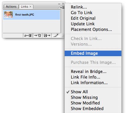 adobe illustrator image links embed image