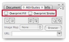 adobe illustrator overprint attributes settings menu
