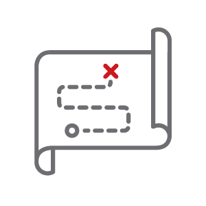an icon of a treasure map where x marks the spot