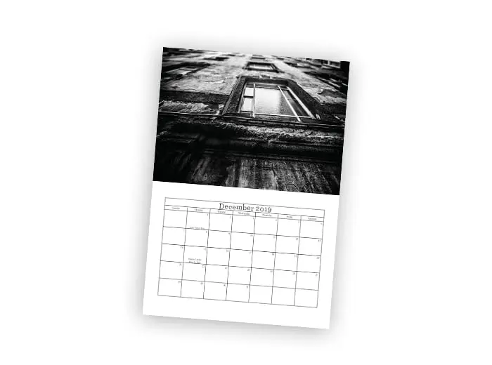 Calendars calendar with black and white photography