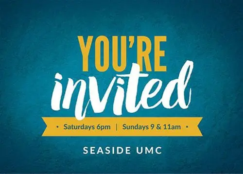 a church mailer example for an invite to church