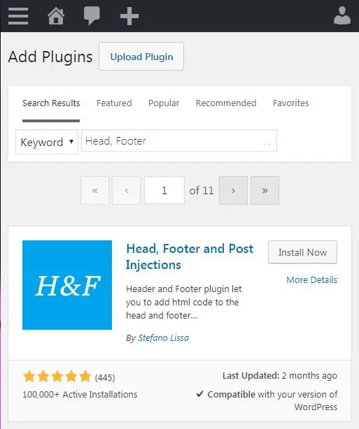 add plugins - head, footer, and post injections