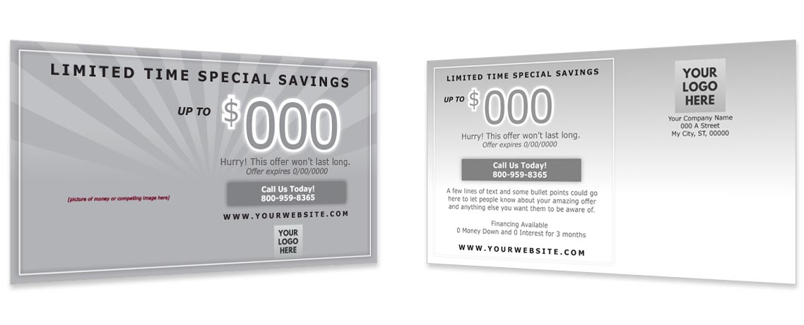 Direct to Consumer Mailing Template #4 Direct to Consumer Mailing Template #4