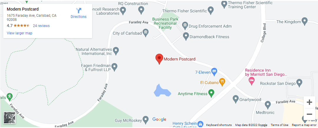 Modern Postcard Map Modern Postcard Map
