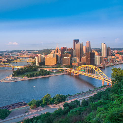 Pittsburgh City Skyline - Direct Mail Crash Course Seminar