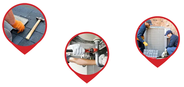 home services map icons showing different home service household locations