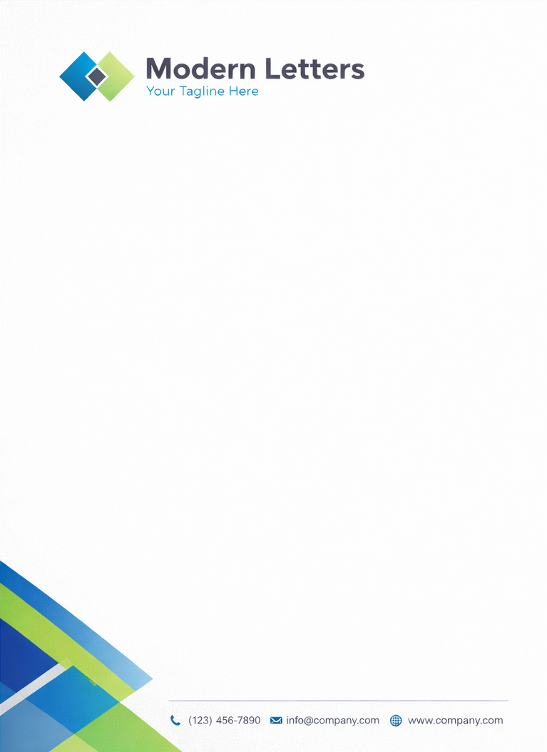 Letterhead Product Example Sample letterhead example - Modern Letterhead