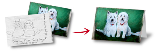 taking a drawn mockup and turning it into a direct mail piece