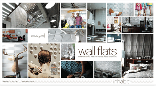 postcard from the client inhabit showing a full color sumo size postcard