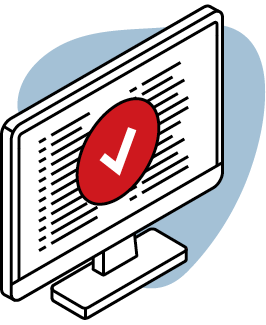 Qualify your website Monitor with check mark on screen