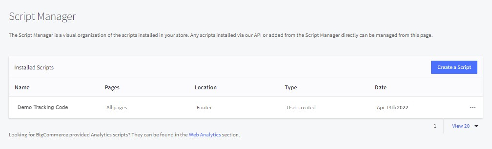 Bigcommerce Script Manager